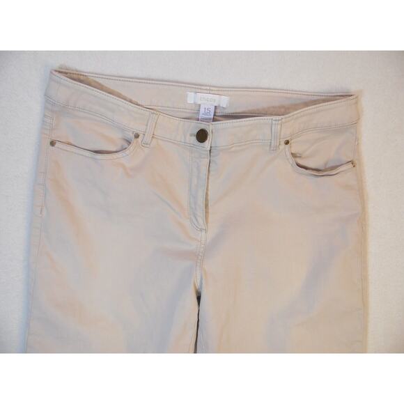 Chico's Jeans Womens 15 Beige Denim So Slimming‎ Ankle 32x28.5 EUC - Picture 4 of 12